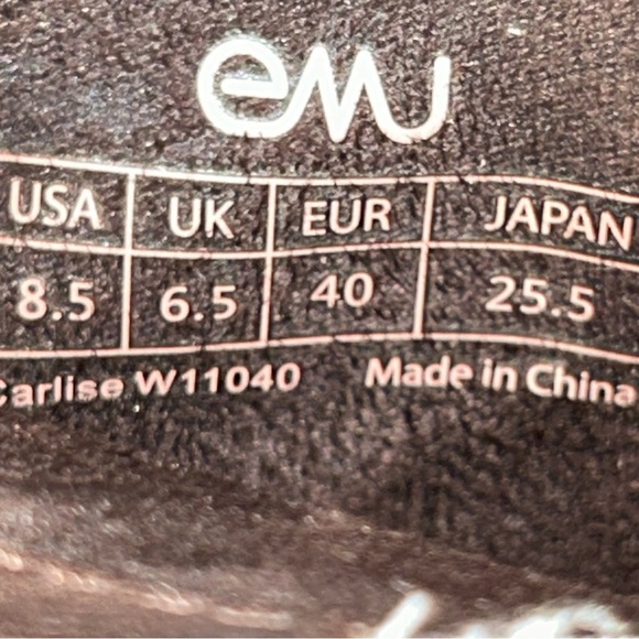 Emu Carlise Wedge Heel Ankle Booties Boots Brown Nubuck Leather Size 8.5 - Picture 7 of 13